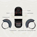 Miniatyrbillede 2 af 5: Mini Digital Lcd Elektronisk Finger Ring Hånd Tally Counter 6 Cifret Genopladelig Tællere Clicker-sort