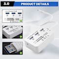 Miniatyrbild 5 av 5: USB HUB 3.0 USB Splitter 3 Portar Extensor Multi USB Förlängning Flera 3 0 Hub SD Kortläsare USB3.0