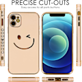 Pikkukuva 3 / 5: Suunniteltu iPhone 7plus/8plus -puhelinkuorelle - Pehmeä TPU-puhelinkuori hymynaamakuviolla, kameran linssisuojauksella ja korotetuilla vahvistetuilla kulmapuskureilla