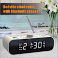 Miniatyrbild 5 av 5: FM-klockradio med Bluetooth-streaming, LED-display, dubbel väckarklocka, 1500MAh Hi-Fi-högtalare med