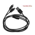 Miniatyrbillede 1 af 4: Bærbar USB 2.0 Type A Han til Dobbelt Micro USB Han Splitter Y-Type Opladningsdata