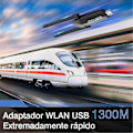 Pikkukuva 2 / 5: Langaton USB WiFi -sovitin pöytätietokoneelle, 1300 Mbps WiFi-verkkosovitin 2,4G/5GHz, langaton sovitin Windows 11/10:lle
