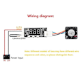 Miniatyrbild 1 av 5: 12V PWM 4-tråds Fläkt Temperaturkontroll Hastighetsregulator Chassi Ljudreduceringsmodul Stöd Fläkt S