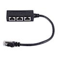 Pikkukuva 1 / 4: Rj45 Jakaja-adapteri, Rj45 1 Uros - 3 Naarasporttia Liitäntä Ethernet-kaapeli 8p8c E