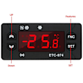 Miniatyrbillede 5 af 5: ETC-974 Digital Temperaturregulator Alarm 220V NTC Sensor