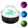 Miniatyrbillede 2 af 2: Stemmestyret Scene Lampe Diskolys Farverig USB Krystal Kugle Lampe Sort