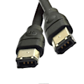 Miniatyrbillede 4 af 5: Sort Ieee 1394 Firewire 400 til Firewire 400 kabel, 6 Pin/6 Pin Han / Han - 10 Ft