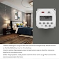 Miniatyrbilde 3 av 5: Ny LCD Digital Kontroll Strøm Programmerbar Timer DC 12V 16A Tidsrelébryter