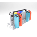 Miniatyrbilde 2 av 5: Brun Bryter/bryter Oled Base Joycon Håndtak Ladebrakett Håndtak Ladestasjon Med 8 Spillkortspor