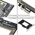 Miniatyrbillede 5 af 5: U2 PCIE X4 til U.2 Adapterkort SFF8639 NVMe SSD Udvidelseskort SSD Solid State Drive Konverteringskort