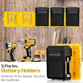 Miniatyrbild 2 av 5: Batterihållare, 5 st Batterihållare Väggfäste för Dewalt Batteri