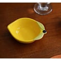 Miniatyrbillede 3 af 5: 4 stk. Keramiske Appetitvækkertallerkener Citronformede Sidetallerkener Krydderitallerkener