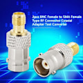 Miniatyrbillede 5 af 5: BNC Hun til SMA Hun RF Koaksial Adapter Konnektor 2 stk. Test Konverter