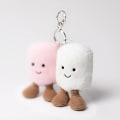 Miniatyrbillede 4 af 4: Jellycat par sjove marshmallow taskevedhæng nøgleringe