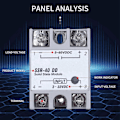 Miniatyrbilde 3 av 5: Enfaset Solid State Relé DC-DC -40DD 40A Hvit+Sølv