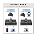 Miniatyrbillede 5 af 5: 3,5 mm Audio Switch, 2 Indgange 1 Udgang/1 Indgang 2 Udgange Audio Splitter Switch, Audio Switch Box