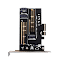 Pikkukuva 1 / 5: PCIE-sovitinkortti, jossa kaksi M.2 NVME -liitäntää Pcie 4X M2 SSD -sovittimeen B/M-avaimella, tukee PCI Express 3.0 2230-2280