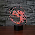 Miniatyrbillede 2 af 5: 3D Fiske Natlampe Illusionslampe 7 Farveskift LED Touch USB Bordlampe Gave Børnelegetøj Indretning Dekorationer Jule Valentinsgave