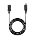 Miniatyrbillede 1 af 5: 1,5 m Mini USB B 5-pin Han til Hun Forlængerkabel Ledning Adapter Sort