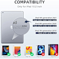 Miniatyrbillede 3 af 5: Etui Kompatibelt med iPad 9./8./7. generations etui, iPad 10,2 tommer etui med penholder, TPU Smart Stand Bagside Etui Cover til iPad Etui 2021/2020