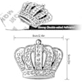 Miniatyrbillede 2 af 4: 2 stk. Bling Krystal 3D Bil Emblem Badge Mærkat, Vandtæt Krom Metal Krone Bil Mærkat
