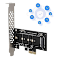 Miniatyrbillede 3 af 5: M.2 PCIe Adapter, M.2 til PCI E3.0 X1 Udvidelseskort, M2 SSD NGFF NVME (M Key) til PCIe 3.0 x 1 til Skrivebord