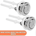 Miniatyrbillede 5 af 5: 2-pak Universal Toilet Cisterne Trykknapper 38mm Dobbelt Skyl Pop Op Knap Standard Dobbelt Skylleknap - God