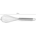 Miniatyrbilde 5 av 5: Visp i rustfritt stål, 25 cm melk- og eggevisp, kjøkkenredskaper for visping