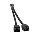 Miniatyrbild 1 av 5: Moderkort USB 2.0 9-Pin Header 1 Till 2 Förlängningshubb Splitter Adapter Konverterare Js