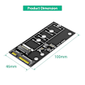 Pikkukuva 4 / 5: M.2 NGFF - SATA -sovitinkortti B-avain/B & M -avain SSD (Ei M.2 NVME:lle)