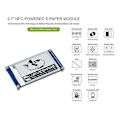 Miniatyrbild 3 av 5: Waveshare 2.7 Tum Passiv NFC-Driven E-Pappersmodul Inget Batteri Trådlös Strömförsörjning & Dataöverföring