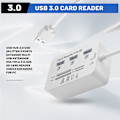 Miniatyrbild 4 av 5: USB HUB 3.0 USB Splitter 3 Portar Extensor Multi USB Förlängning Flera 3 0 Hub SD Kortläsare USB3.0
