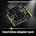 Miniatyrbillede 2 af 5: 5 STK M2 til SATA3.0 Udvidelseskort PCI-E3.0 KEY A+ E WIFI M.2 til SATA Udvidelseskort Adapter Uden