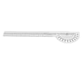 Miniatyrbilde 3 av 5: Transparent Goniometer Protractor 180 Leddbevegelsesområde Fysioterapi Linjal