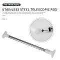 Miniatyrbilde 5 av 5: Teleskopisk justerbar stang kleshenger i rustfritt stål, spennstang baderomsskinne i rustfritt stål kan brukes for 70-100 cm plass
