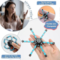Miniatyrbilde 3 av 3: Transformérbar fingertuppspinner fidget leker, DIY roterende stressreduserende leke for barn og voksne