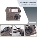 Miniatyrbilde 5 av 5: TECSUN GR-88P Digital Radiomottaker Nødlysradio Dynamoradio med Innebygd Høyttaler Manuell