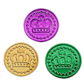 Miniatyrbilde 3 av 4: 100 stk. Mardi Gras Plastmynter Assortert Metallisk Mardi Gras Mynter Bulk For Mardi Gras Parade, Festfavoritter