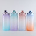 Miniatyrbillede 2 af 5: JUSCH Gradient farve stor kapacitet frostet vandkop sugerør bærbar udendørs sports vandflaske pulver 2000ml(WZ2182),QINWEI-419