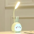 Miniatyrbillede 2 af 5: Bærbar LED Skrivebordslampe med Natlys Sød Kanin Sammenklappelig USB Opladning Læselampe til Soveværelse Børn Sengelampe Studie (grøn kanin)