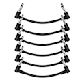 Miniatyrbild 2 av 5: Gitarr Patchkabel Gitarr Effektpedal Kablar, Svart 6-pack 30cm