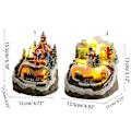 Miniatyrbillede 3 af 5: LED Lys Jule Sne Scene Tog Landsby Hus Lysende Resin Ornament Figur Dekoration Håndværk Jul Nytårsgave