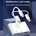 Miniatyrbillede 5 af 5: 3-i-1 Mobiltelefon Kortlæser Dedikeret SD TF Kort Multifunktionel Dockingstation Hukommelseskort OTG Konverter
