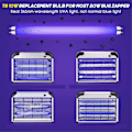 Miniatyrbilde 4 av 5: 10 Pakning Bug Zapper Erstatningslyspærer 10W for 20W Innendørs Bug Zapper, BL T8 F10W 13 Tommers Lysrør