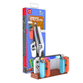 Miniatyrbilde 1 av 5: Brun Bryter/bryter Oled Base Joycon Håndtak Ladebrakett Håndtak Ladestasjon Med 8 Spillkortspor