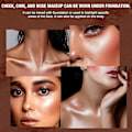 Miniatyrbilde 3 av 5: Highlighter Pudder Palette, Sminkepalett Ansikts Bronzers Illuminator Palette Highlighter Bakt Vanntett Langvarig