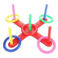 Miniatyrbillede 1 af 4: Ring Toss Spil Quoits Hoopla Sæt Quiots Pløkker Reb Mål Børn Havefest js well