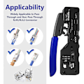 Miniatyrbillede 2 af 5: Gj671bl RJ45 Krympeværktøj til Cat5/cat5e/cat6/cat6a/cat7 Netværksconnector RJ45 Netværksstik Krympe og Telefon Stik 6p