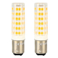 Miniatyrbilde 1 av 4: 2 stk. BA15D LED-pærer Dimbar 6W Dobbel Kontakt DC Bajonett Sokkel 540LM 76 LED Varmt Lys 60W Halogenpærer Tilsvarende 100?130V