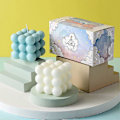 Miniatyrbild 4 av 5: Bubbel Ljus - Kub Sojavaxljus, Heminredningsljus, Doftljus Set 2 Delar, För Hemmabruk Och Presenter-